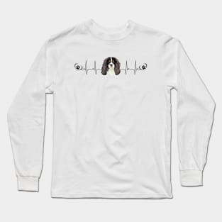 My Heart Beats for my Tri-Colored Cavalier King Charles Spaniel Long Sleeve T-Shirt